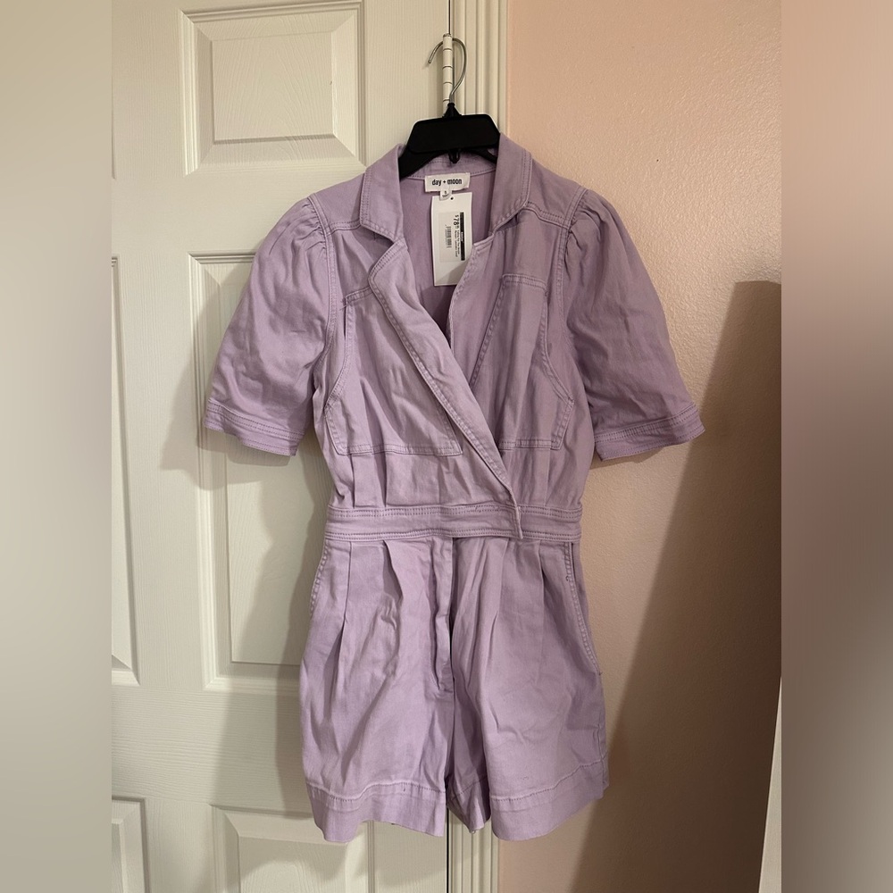 NWT purple denim romper!
